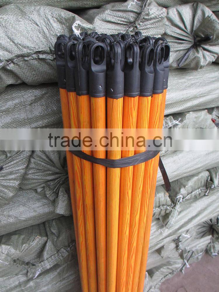 PVC coated wooden broom mop handle made in China