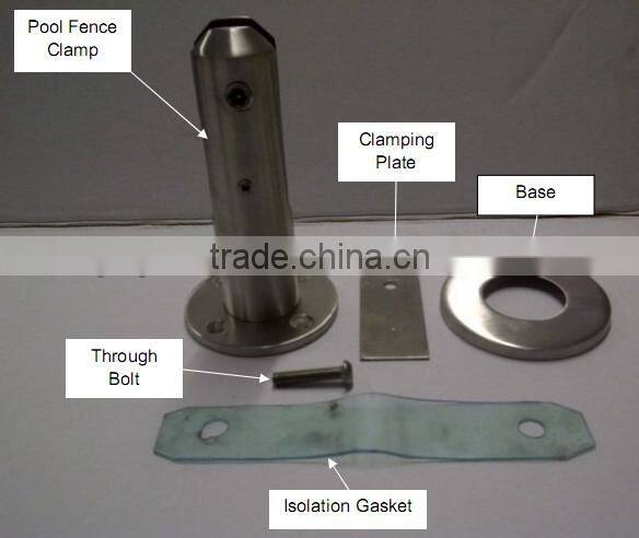 frameless stainless steel pool fence balustrade glass spigot