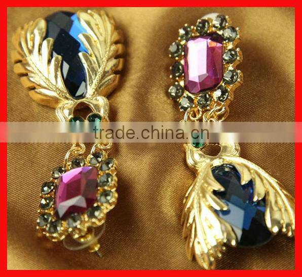 Hot Sale New Fashion Alloy Crystal Earrings Gold Earring
