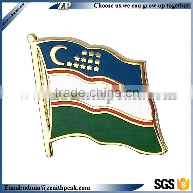 enamel flag shape metal lapel pin