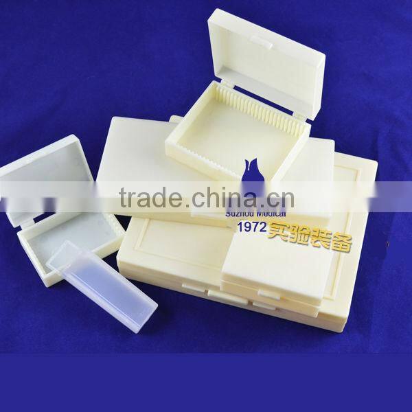 Plastic microscope prepared slides storage case