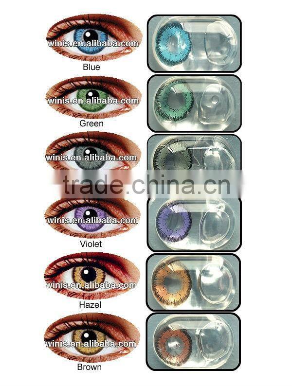 15.00 mm hazel green mixing color korean eye contact lenses