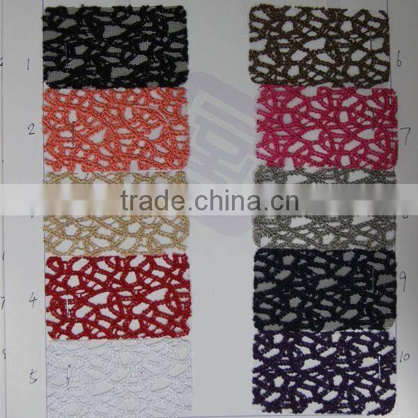 Nice design wholesale glitter fabric for lady shoes upper usage