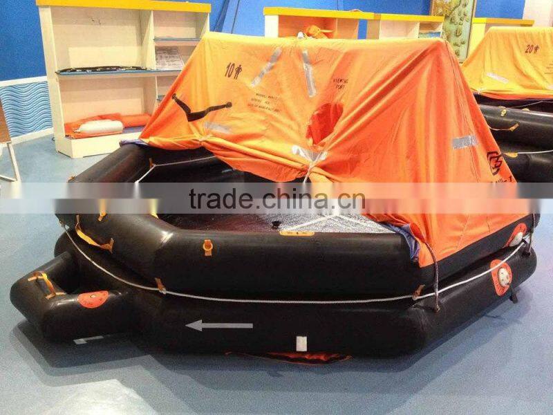 CCS,EC Approval Marine Throw Overboard Inflatable Liferaft with Davit