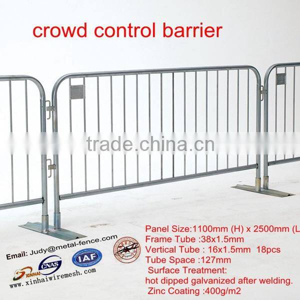 Galvanized stainless steel construction barricades crowd control barriers