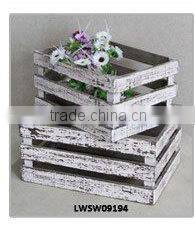 small recycled antique set 3 chalkboard distressed wood storage box