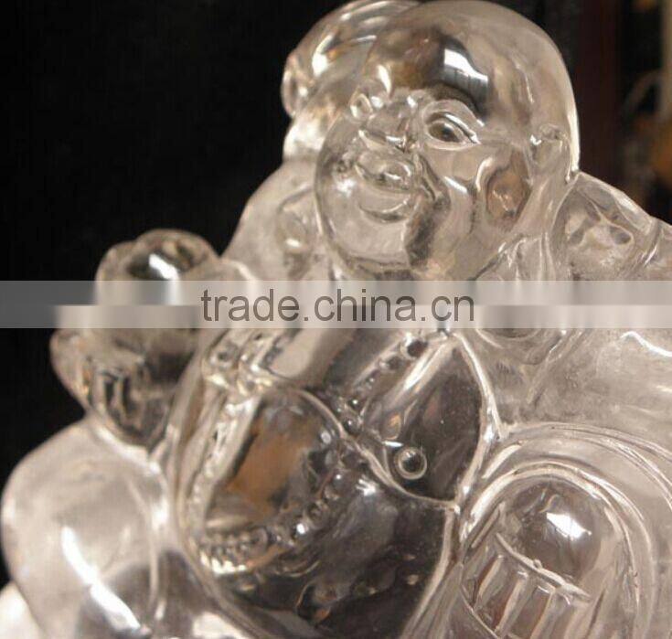 natural religious crystal carving figure of Buddha