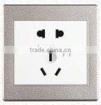 reset wall switch and socket , aluminium and stainless steel and PC panel