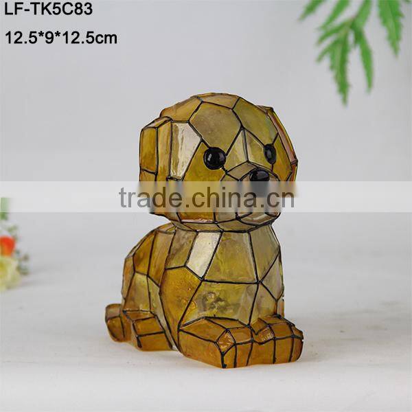 2016 polyresin garden dog solar light