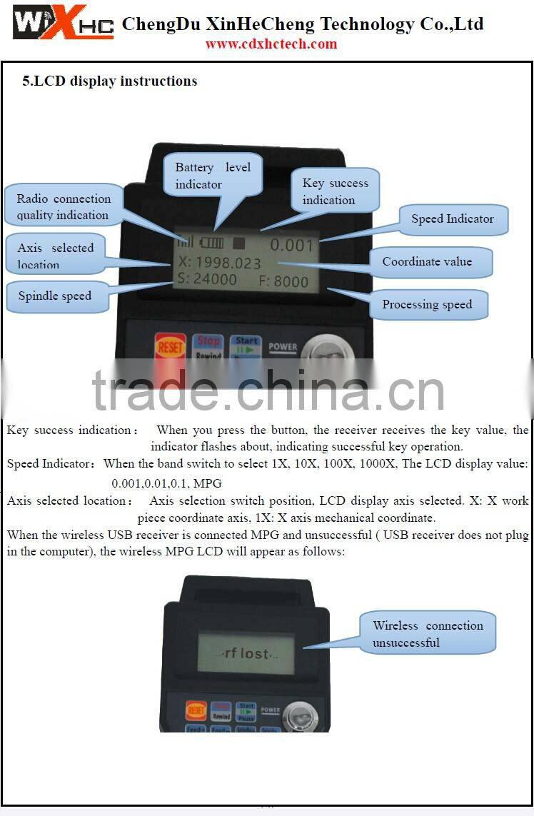 XHC 2016 CNC Mach3 4 Axis USB HandWheel Pulse 100PPR Optical Encoder Generator MPG Pendant