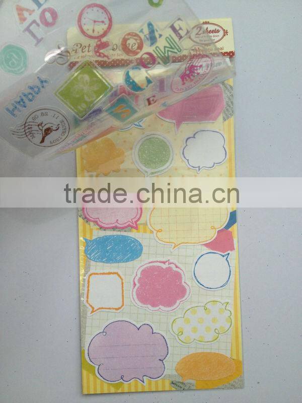 Custom cartoon figure bubbles Sticker book