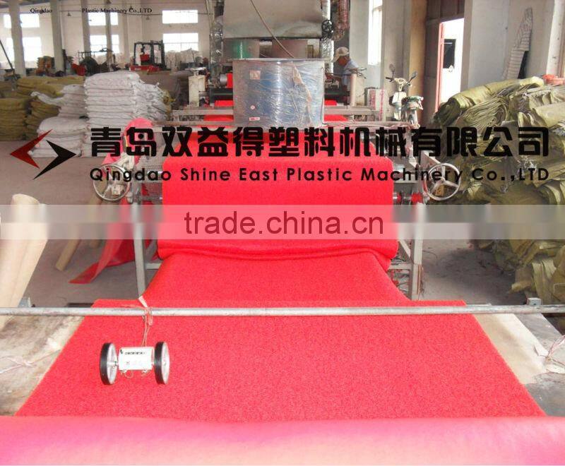 Automatic PVC Coil Mat Machine / PVC Spinning Carpet Extrusion Line