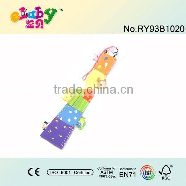 wooden growth chart for decoration