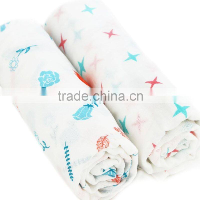 Hot Sales breathable cotton muslin swaddle blanket, baby swaddle