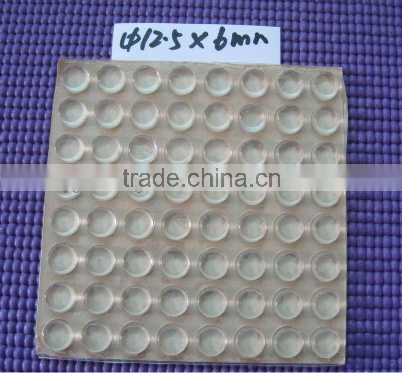 Self adhesive backed silicone bumper feet