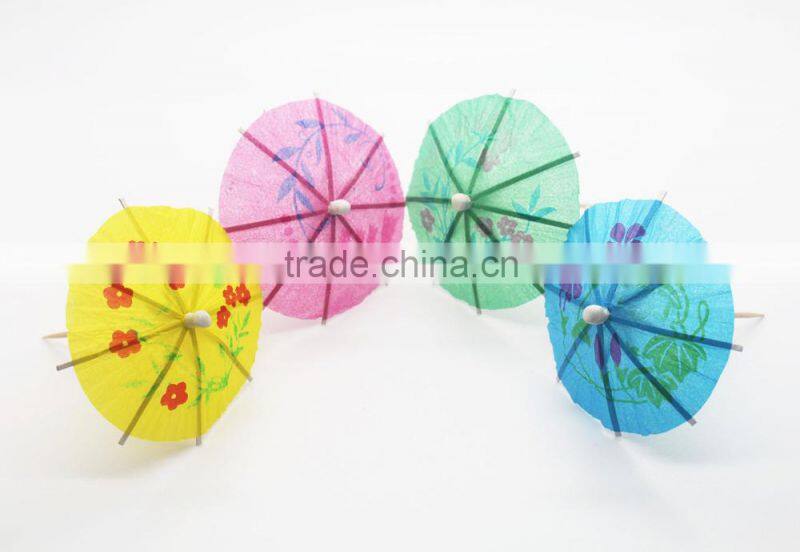 Wholesale Latest boutique small umbrella sign, Technological fruits toothpicks, Cake decoration, Oiled paper umbrella