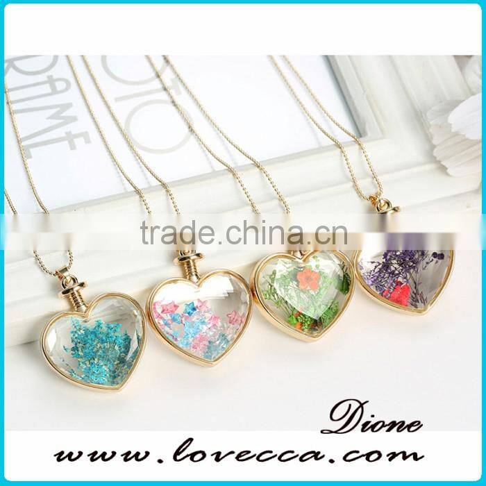 New products Necklace 2016 heart shaped with colorful crystal beads