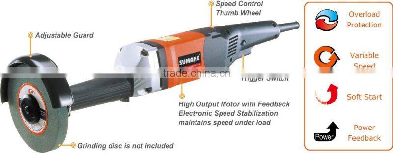 High Output Motor 6" Adjustable Straight Grinder electric