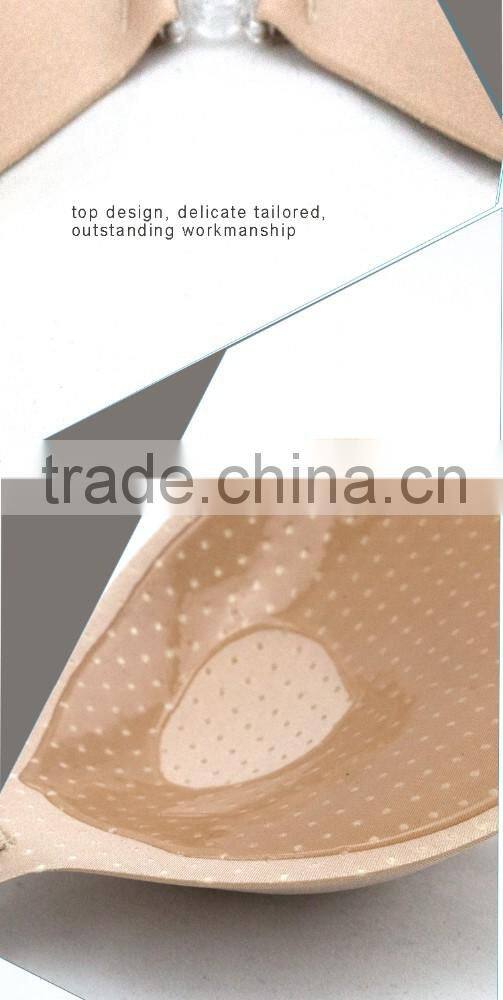 Top Selling 2014 New Sexy Women Self-Adhesive Push Up Silicone Bust Front Closure Strapless Invisible Bra Black