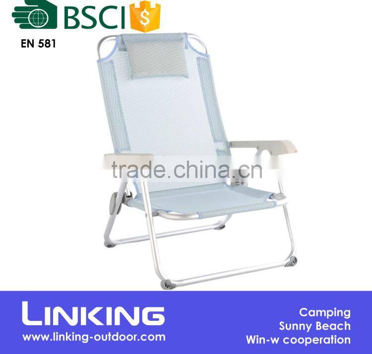 Different Color Portable Compact Folding Aluminum Beach Lounge Chair