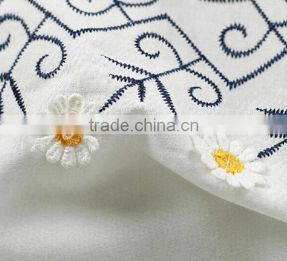Hot sale cotton and linen white embroidery pregnant women dress, materinity clothes