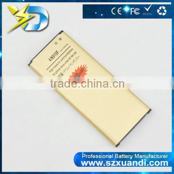 High capacity gold label li-ion replacement battery for Note4/N910F