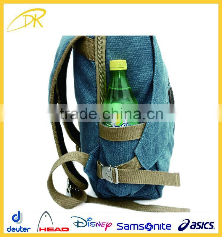 2016 FLA Audit custom cheap canvas backpack for teens, canvas drawstring backpack