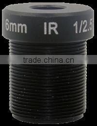 Fuzhou cn Superior 5 megapixel 1/2.5inch F2.0 M12 6mm board lens with ir filter