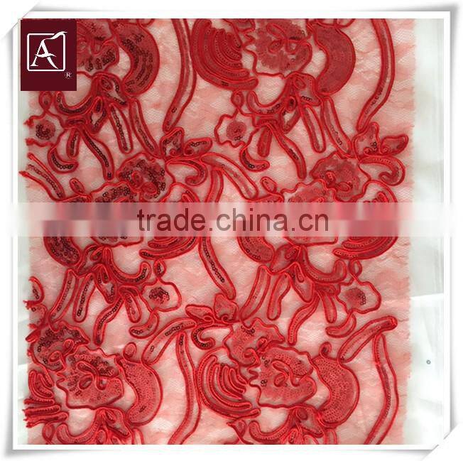 AXF-F1648 china suppliers spanger embroidery fabric for women dress
