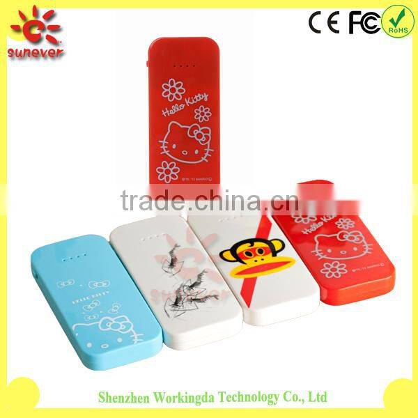 Ultra slim carton power bank many colors for choose