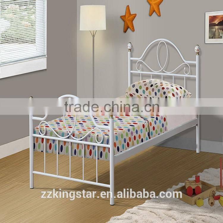 Hot sale steel cheap hostel iron single bed frame metal single bed