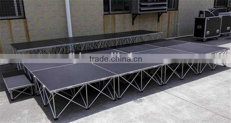 Manufacturer Price! Portable Stage Color Black Or Grey Wedding Stage Backdrop Decoration