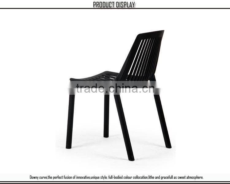 Red black high quality pp stackable plastic chair
