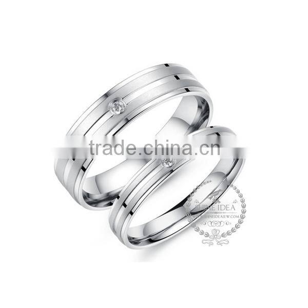 3MM-5MM Stainless steel round zircon ring fashion couple ring wedding jewelry 6260474