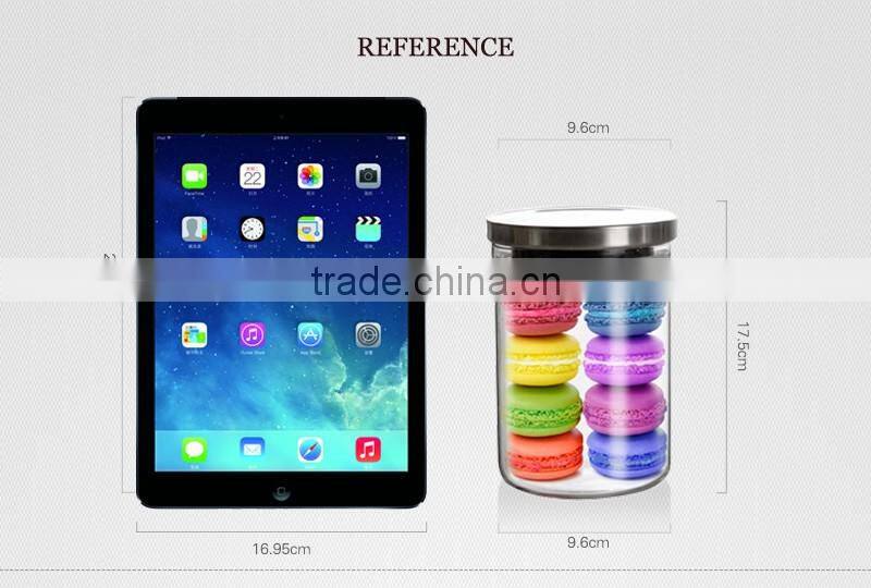 handmade glass jar with stainless steel metal lid N6046