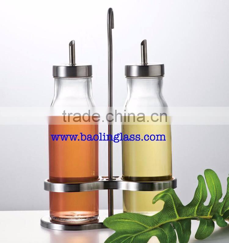 50ml small olive oil glass bottle with handle for kitchen