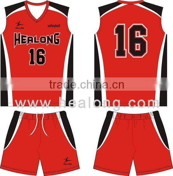 fast delivery plain color volleyball uniform designs
