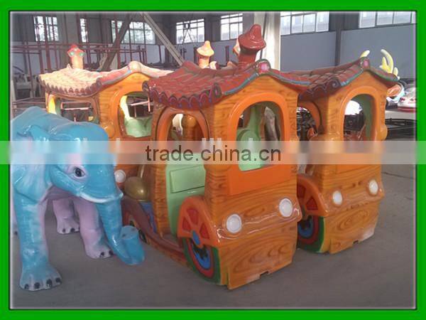 Electric track train with customized track electric kiddie train for sale