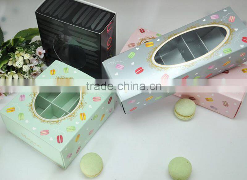 Wholesale meet the food grade green paper macaron box