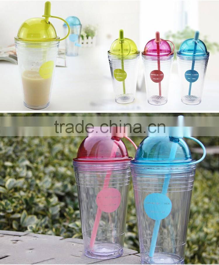 reusable sipping plastic juice souvenir small straw cups