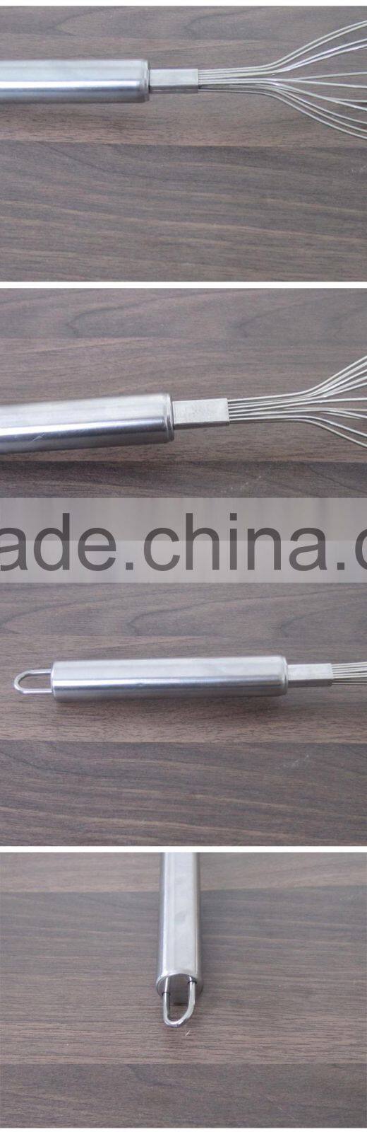 Manual stainless steel mixer beat eggs household blender bold stainless steel round bar handle Small Medium Large Whisk D09