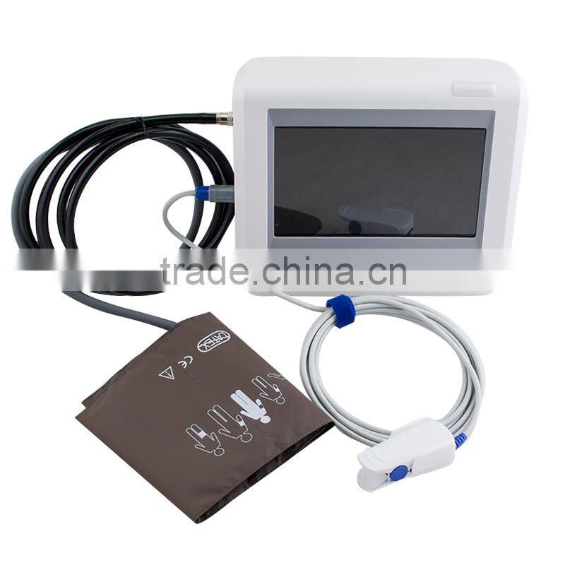 Cheap price 7 Inch Vital Sign Patient Monitor 6 parameter RPM-9000F optional ETCO2 ICU CCU by CE ISO approved