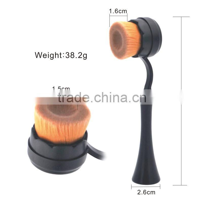 New long handle round cosmetic mineral make up brush