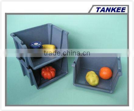 Plastic Stacking Storage Containers Office Desk Top Trays Shelf Food Counter