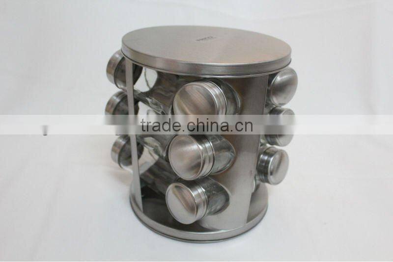 Revolving spice jar rack set glass spice jar rack set kitchen set rack