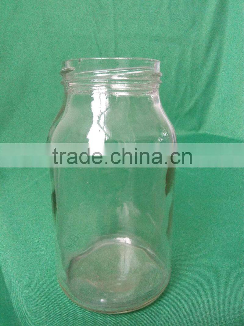 650ml cylinder glass jar for jam