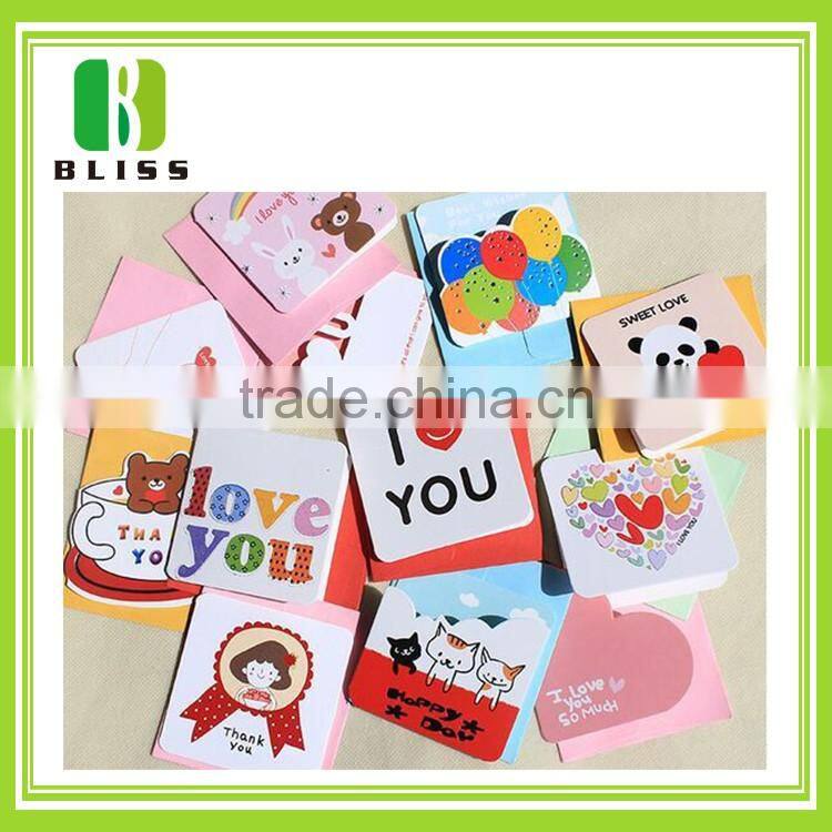 Factory Customized Newest folding cartoon Brochure die cut print invitation lcd video greeting card
