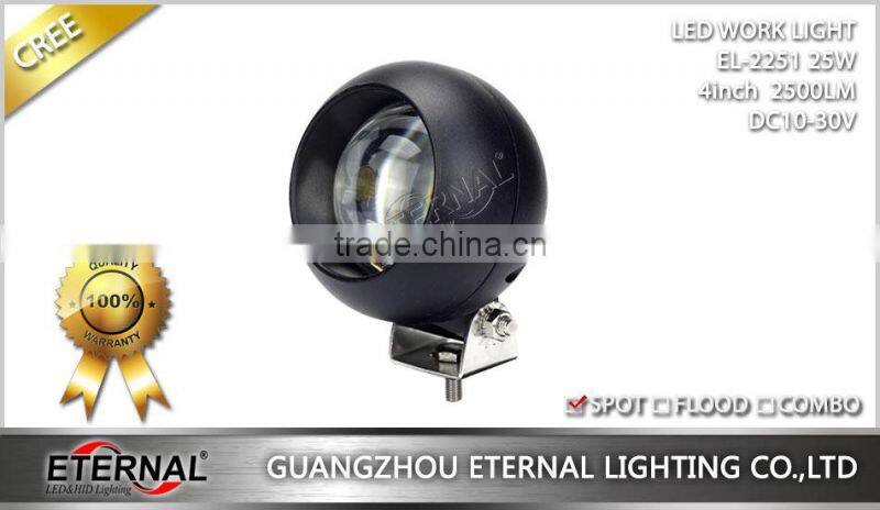 4in round 25W high power cob led work light 4x4 Jeep off-road SUV high power led fog light