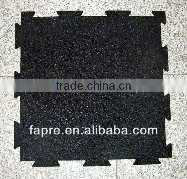Interlocking Rubber Sport Matting with Colorful EPDM Speckles