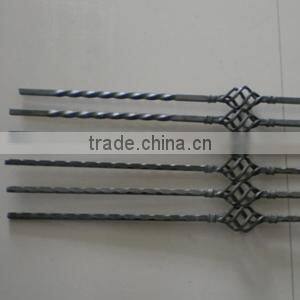 forged iron balusters with decorative baskets